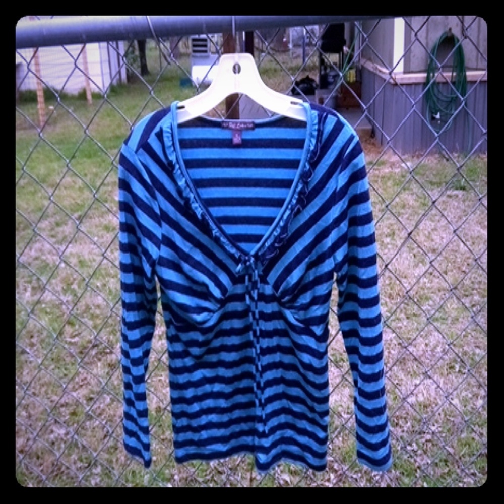 Blue striped top